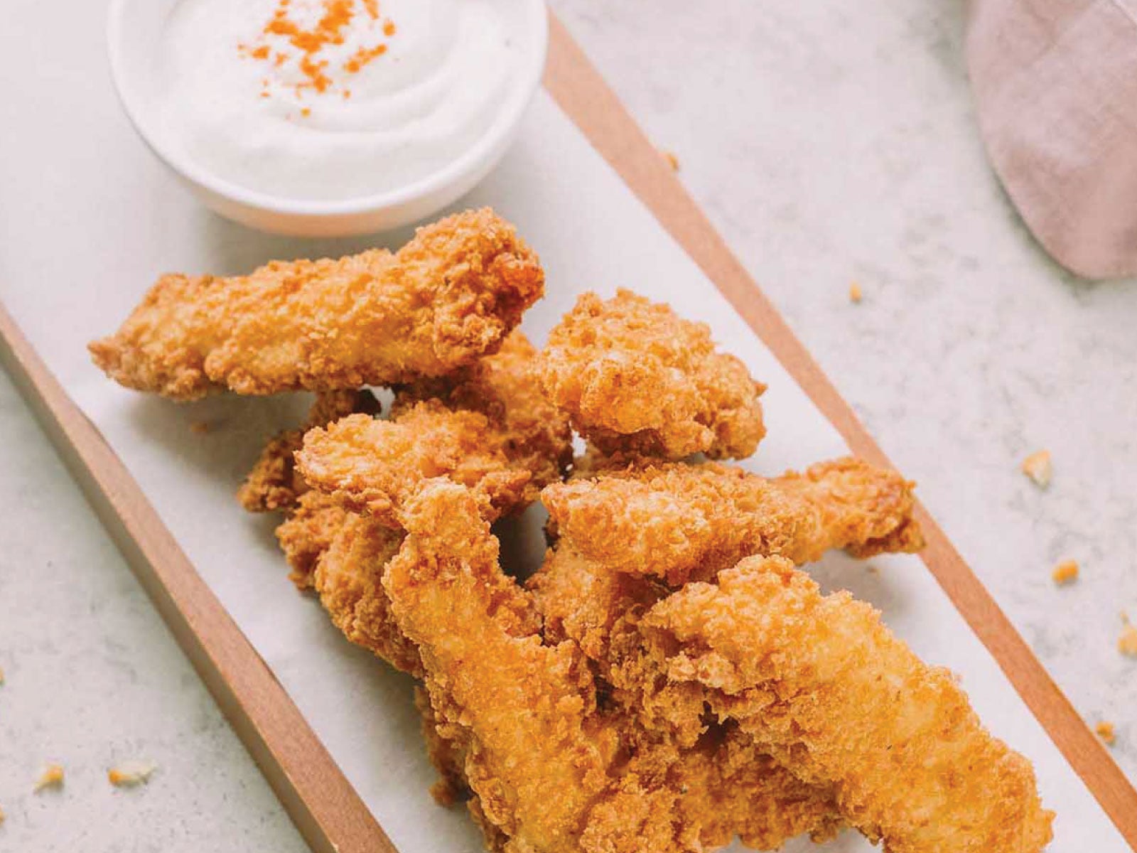 Chicken Tenders with Garlic Maple Mayo Sauce - AFCMI